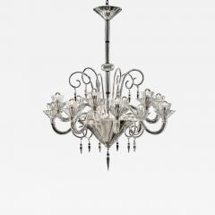Imperial Transparent Rigadin Murano Glass Chandelier - 4634469