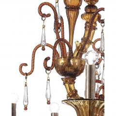 Imperial Venetian Brown Ca Rezzonico With Curls Murano Glass Chandelier - 4578967