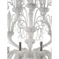 Imperial Venetian White Ca Rezzonico With Curls Murano Glass Chandelier  - 4592220