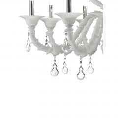 Imperial Venetian White Ca Rezzonico With Curls Murano Glass Chandelier  - 4592230