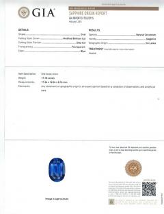 Important 17 Carat GIA Cert Ceylon Sapphire Diamond Ring - 442183