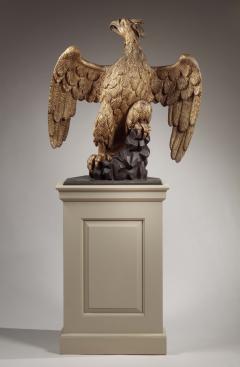 Important Carved Gilded Eagle - 3563475