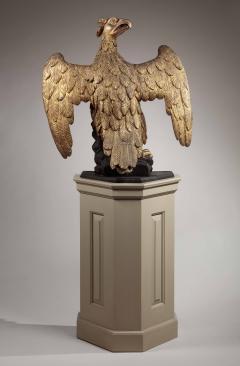 Important Carved Gilded Eagle - 3563479