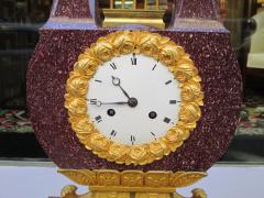 Important Charles X Imperial Porphyry Lyre Clock - 295766