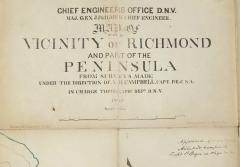 Important Confederate Civil War Field Map of Richmond VA 1864 - 3374816