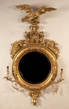 Important Giltwood Girandole Mirror Surmounted with an Eagle and Anthemeon - 56959