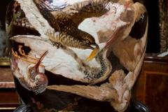 Important Glazed Ceramic Majolica Wear Vase on Stand - 525013