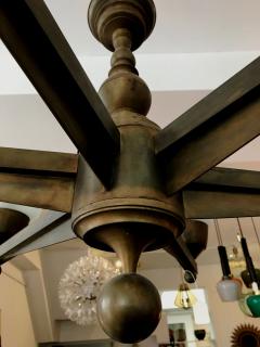 Important Large Ceiling Light in Bronze and Murano Glass - 1405262