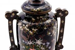 Important Meiji Period Japanese Cloisonn Enamel Covered Jar by Miwa Tomisaburo - 4556608