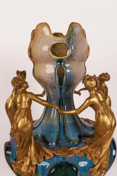 Important Monumental Art Nouveau Ormolu Mounted Ceramic Exhibition Vase - 2593692