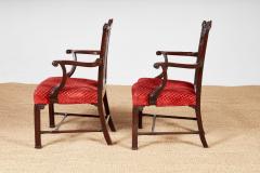 Important Pair of George II Armchairs - 4594991