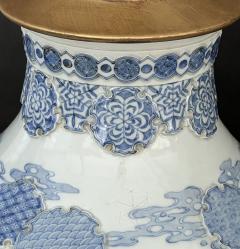 Important Pair of Japanese Meiji Period Blue White Vases Now Mounted as Lamps - 3245271