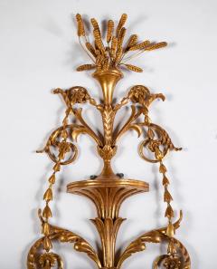 Important Pair of Late 19th Century Gilded Sconce Mirror Appliques - 3654239