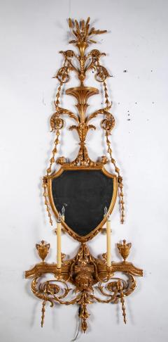 Important Pair of Late 19th Century Gilded Sconce Mirror Appliques - 3654240