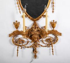 Important Pair of Late 19th Century Gilded Sconce Mirror Appliques - 3654245