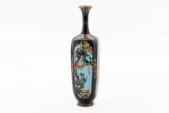 Important Set of Three Meiji Japanese Cloisonn Enamel Vases Signed by Ota - 4556706