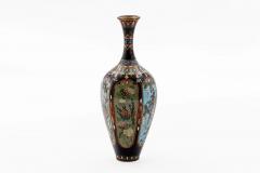 Important Set of Three Meiji Japanese Cloisonn Enamel Vases Signed by Ota - 4556707