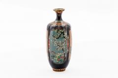 Important Set of Three Meiji Japanese Cloisonn Enamel Vases Signed by Ota - 4556710
