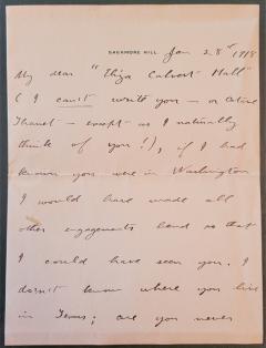 Important Teddy Roosevelt Letter of January 1918 - 2382588