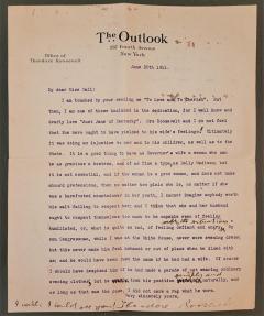 Important Teddy Roosevelt Letter of June 1911 - 2382579