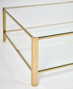 Important Two Tier Rectangular Bronze Coffee Table France 1970s - 4576874