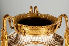Important and Monumental Pair of Ormolu and S vres Style Porcelain Jardinieres - 1206534