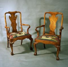 Important and Rare Pair of Chinese Export Padouk Wood Armchairs - 1187452