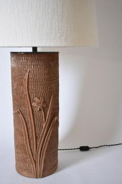 Important cylinder ceramic stoneware lamp 1950s  - 4684541