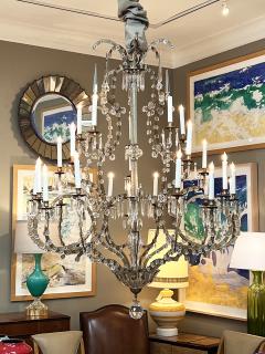 Imposing Gilt iron Crystal Basket form 25 light Chandelier - 4695572
