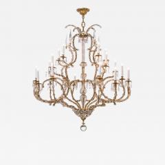 Imposing Gilt iron Crystal Basket form 25 light Chandelier - 4695850