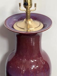 Imposing Pair of Chinese Oxblood Glazed Porcelain Lamps - 4521475