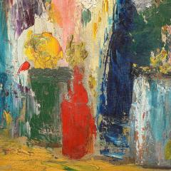 Impressionist Oil on Canvas Still Life of Flowers in Vases - 3899299
