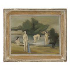 Impressionist Style Painting of Nude Bathers - 4243023