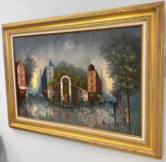 Impressionistic Oil on Canvas Painting of a Street Scene in France by Mary Botto - 3654007