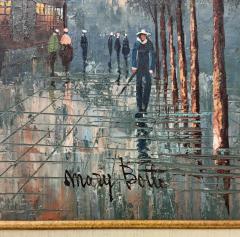 Impressionistic Oil on Canvas Painting of a Street Scene in France by Mary Botto - 3654011