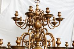 Impressive 18th Century Three Tier Brass Chandelier - 3669131