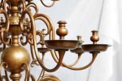 Impressive 18th Century Three Tier Brass Chandelier - 3669133