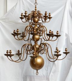 Impressive 18th Century Three Tier Brass Chandelier - 3669136