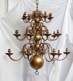 Impressive 18th Century Three Tier Brass Chandelier - 3669137