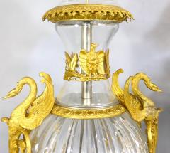 Impressive 19th Century Bronze Ormolu Mounted Cut Glass Covered Urn - 3810360