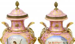 Impressive 19th Century French S vres Style Ormolu Mounted Porcelain Covered Urn - 4552316