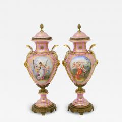 Impressive 19th Century French S vres Style Ormolu Mounted Porcelain Covered Urn - 4553683