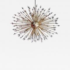 Impressive Brass Sputnik Chandelier with Murano Glass Teardrops - 549194