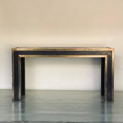 Impressive French 70s Ebonized and Gilt Bronze Console Description - 3213172
