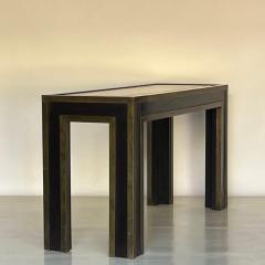 Impressive French 70s Ebonized and Gilt Bronze Console Description - 3213173