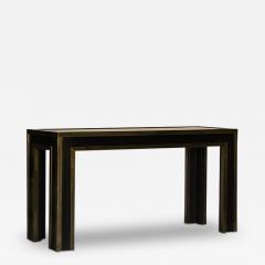 Impressive French 70s Ebonized and Gilt Bronze Console Description - 3214378