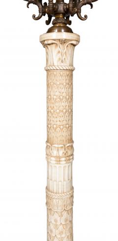 Impressive Pair Of E F Caldwell Marble And Bronze Floor Torchere - 4260921
