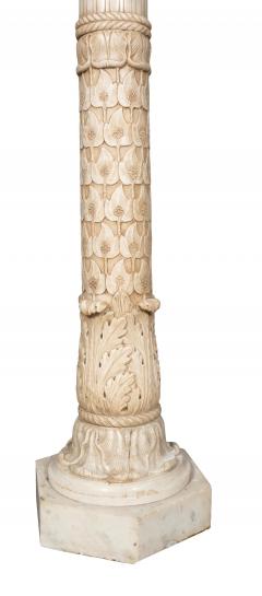 Impressive Pair Of E F Caldwell Marble And Bronze Floor Torchere - 4260978
