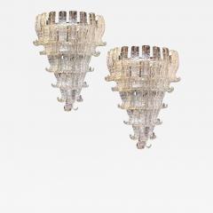 Impressive Pair of Felci Murano Glass Chandelier Italy 1980s - 1602813