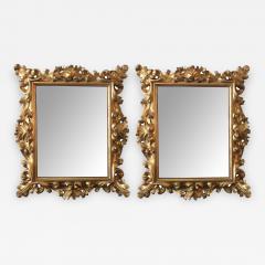 Impressive Pair of Florentine Baroque Giltwood Mirrors - 1932864